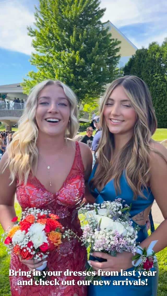 Twice Blessed is currently selling and consigning trendy and new style dresses for prom 2026!